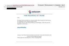Pishing Email von der Swisscom
