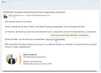 Gefälschte CEO Email in denen man Druck ausübt.